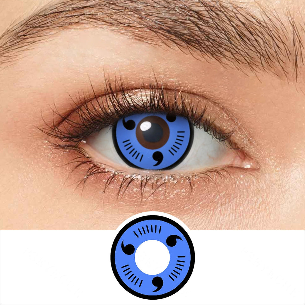 Blue 3 Tomoe Sharingan Eye Contacts