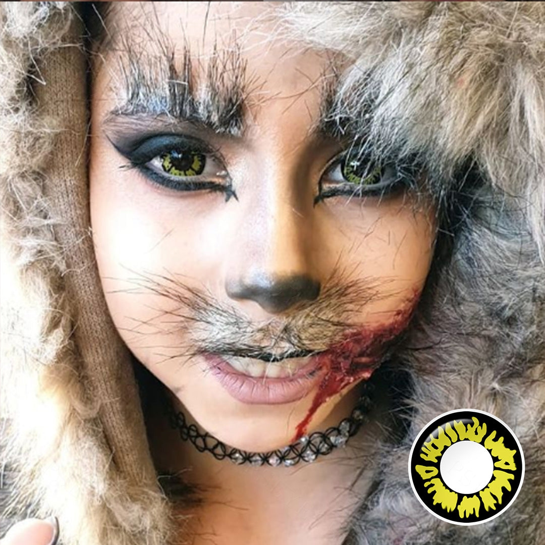 Twilight Yellow Wolf Eye Contacts