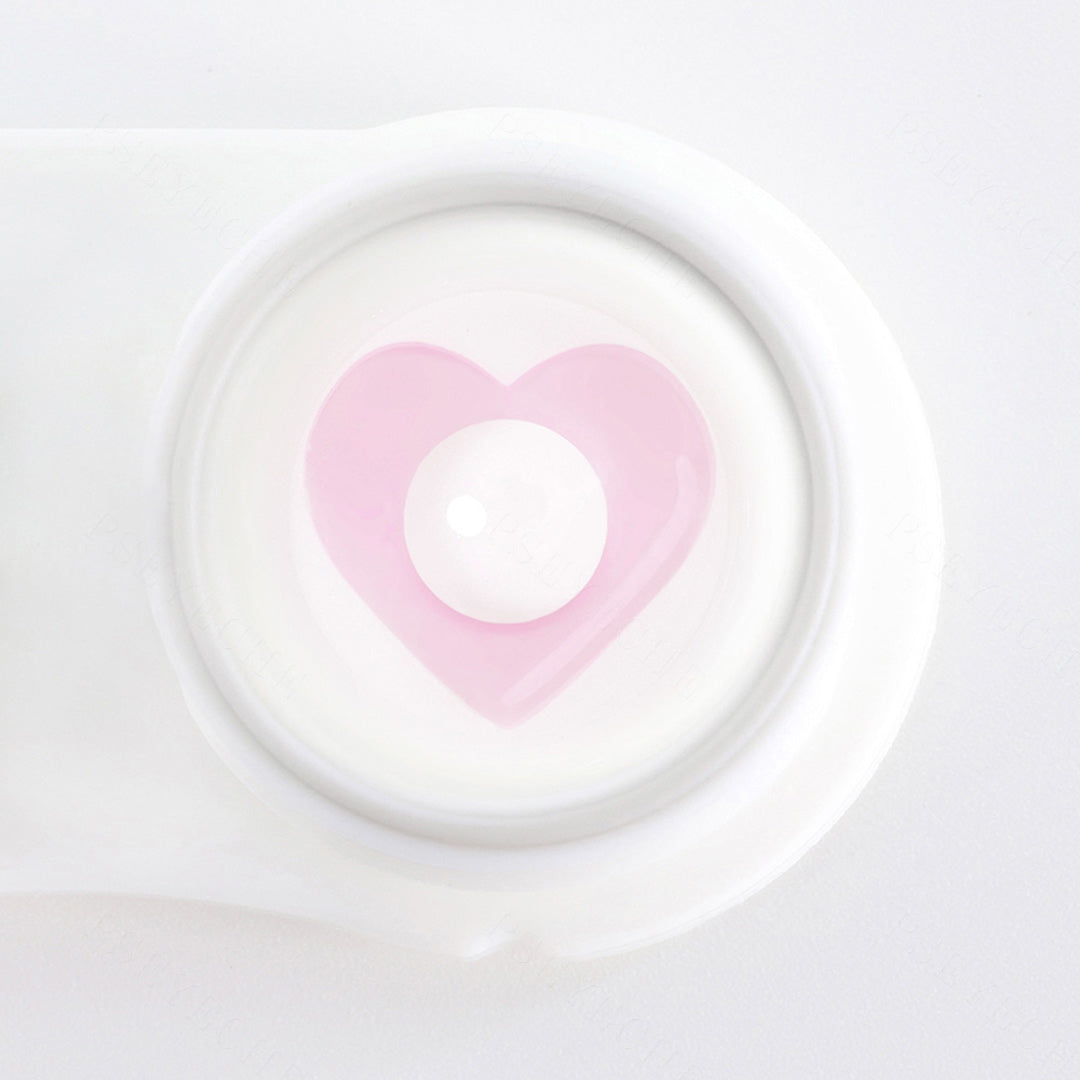 Pink Heart Contact Lenses