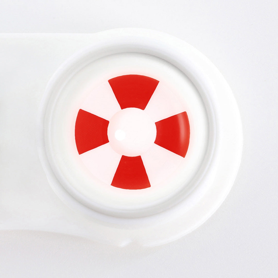 Red White BioHazard Contacts