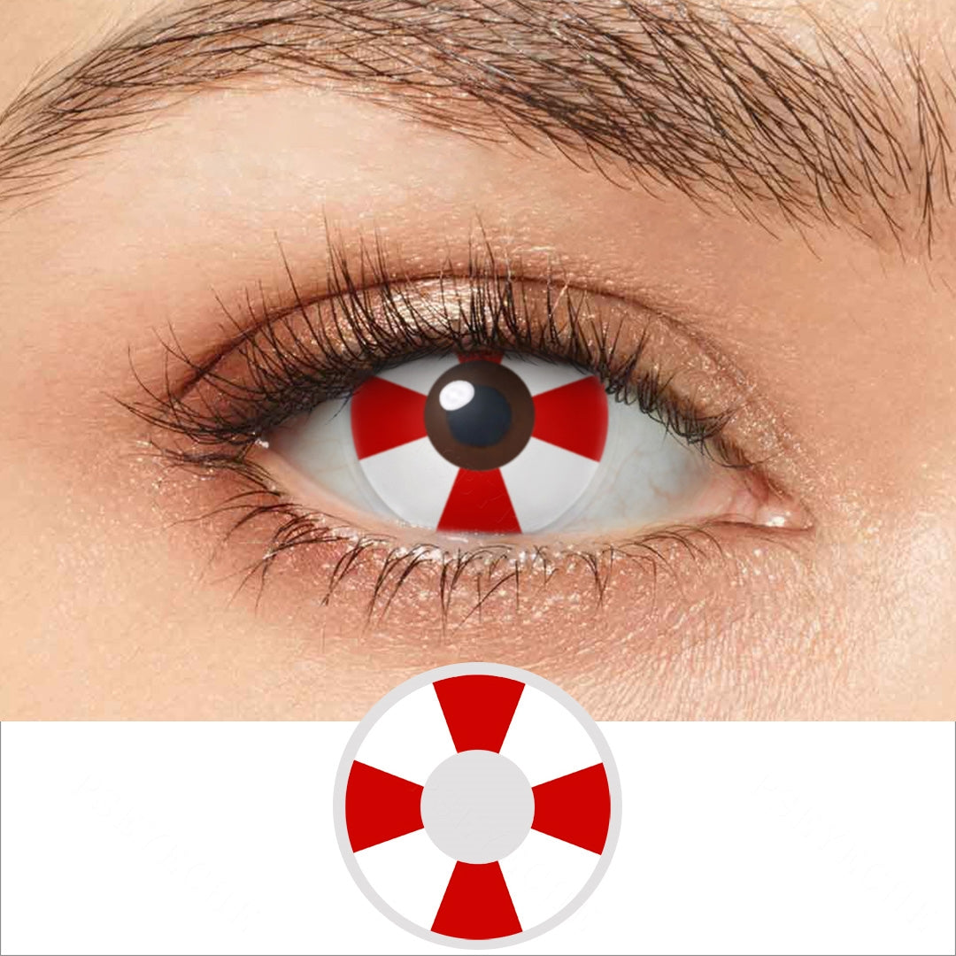 Red White BioHazard Contacts Main image