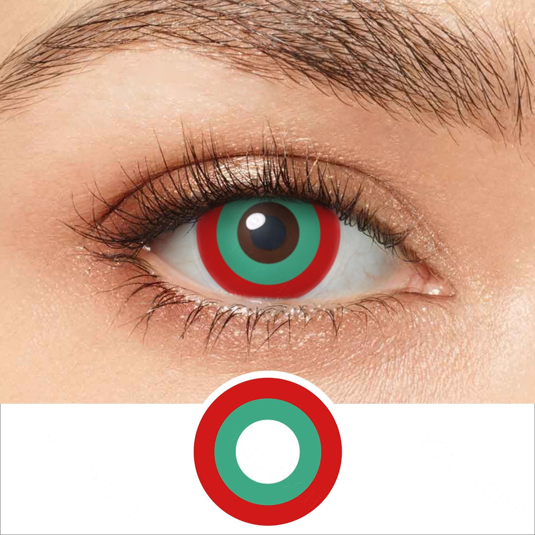 Red And Green Circle Contacts
