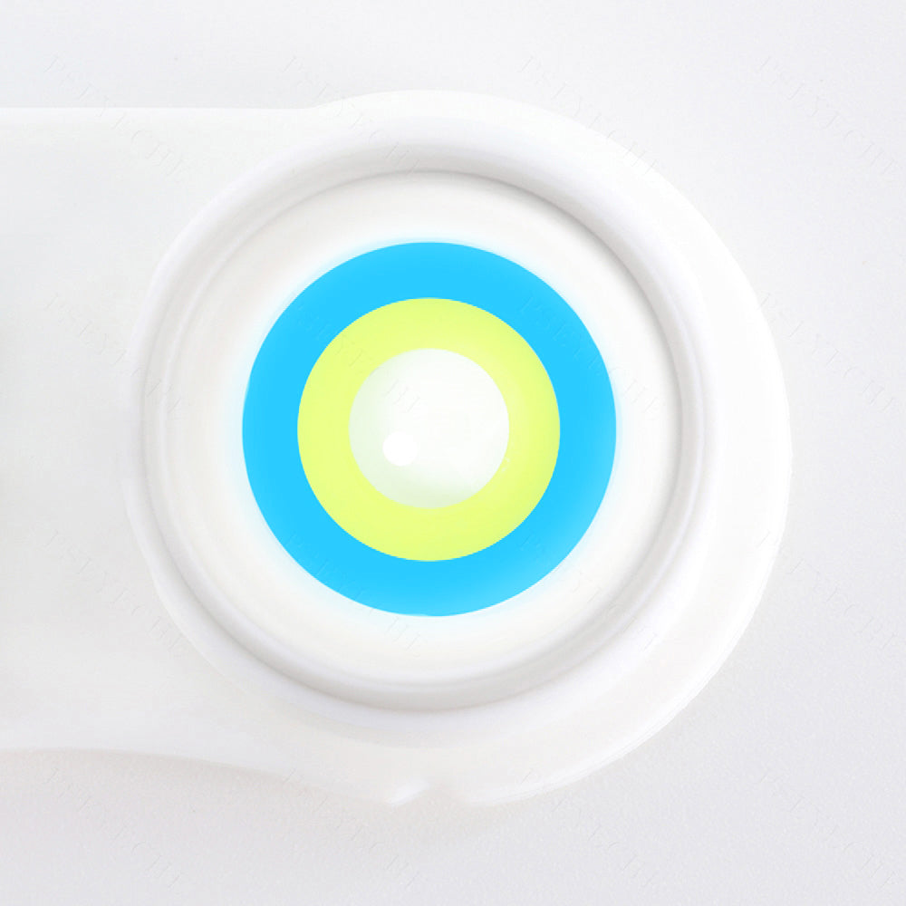 Blue and Yellow Circle Halloween Contacts