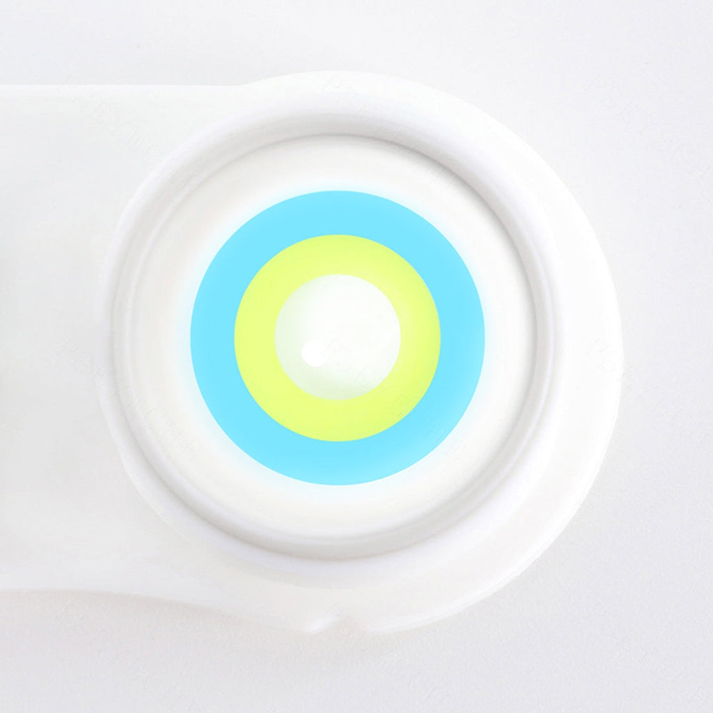 Blue And Yellow Circle Contacts