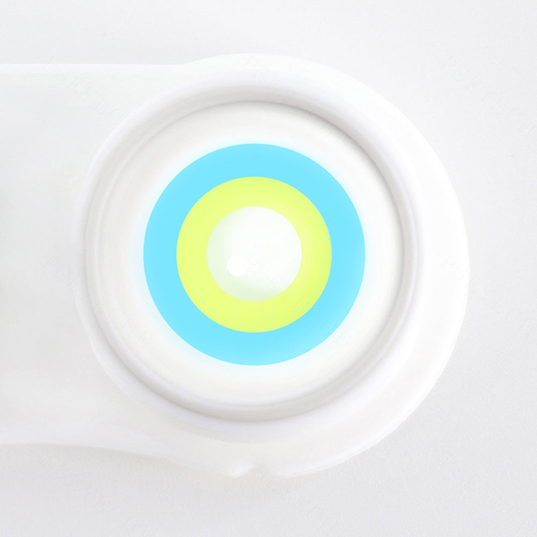 Blue And Yellow Circle Contacts