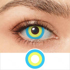 Blue And Yellow Circle Contacts