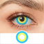Blue And Yellow Circle Contacts