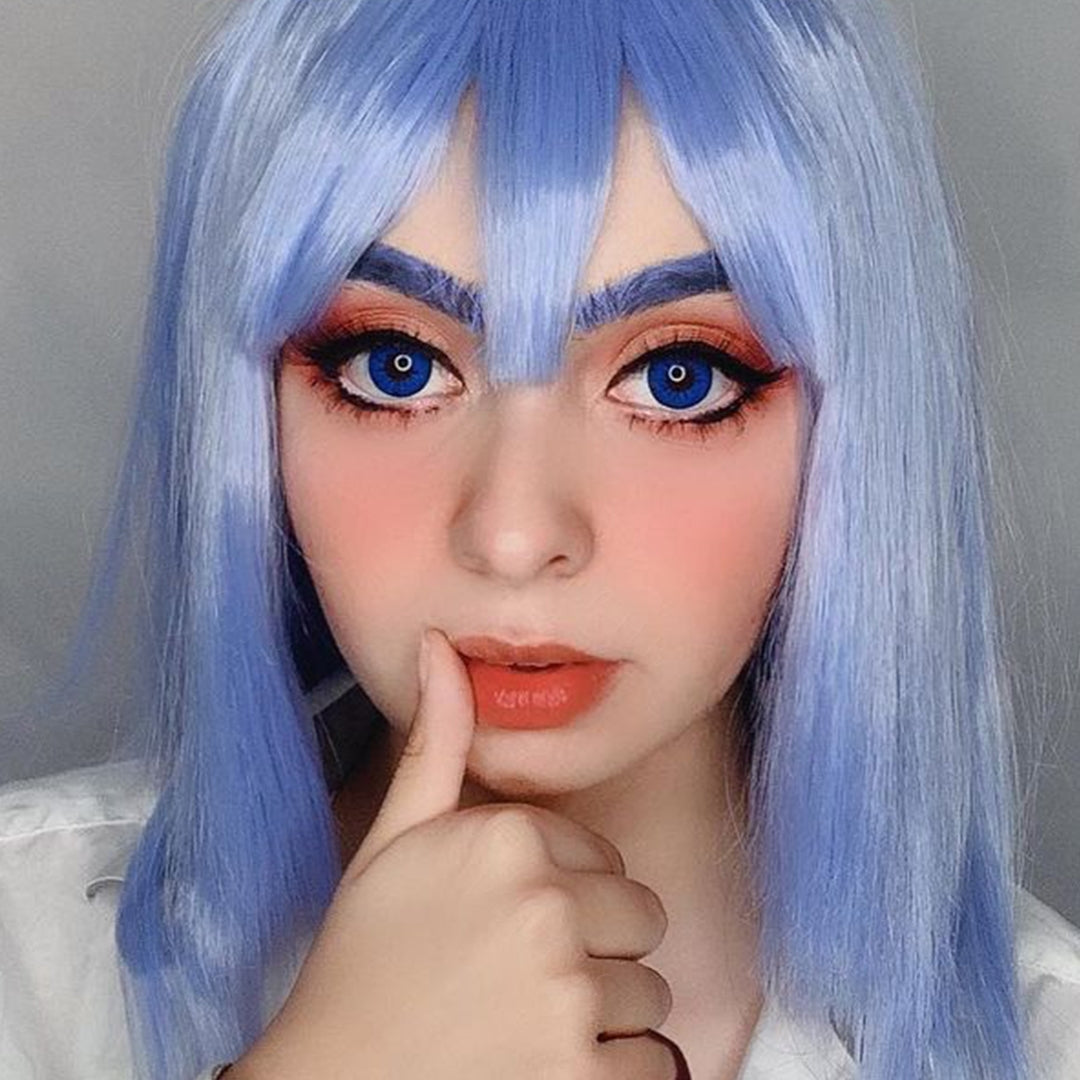 Glamor Blue Halloween Contacts Secondary image