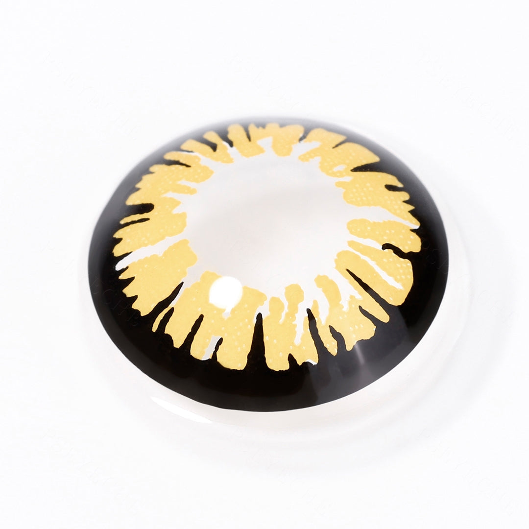 Glamor Yellow Contact Lenses Secondary image