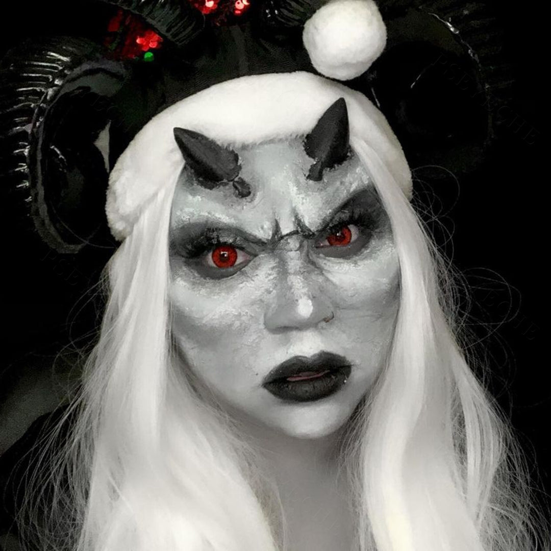 Red Crack Halloween Contacts Secondary image
