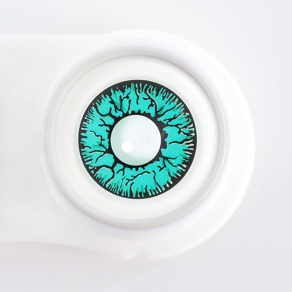 Green Crack Halloween Contacts