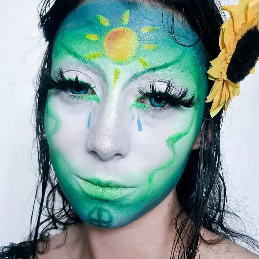 Green Crack Halloween Contacts Secondary image