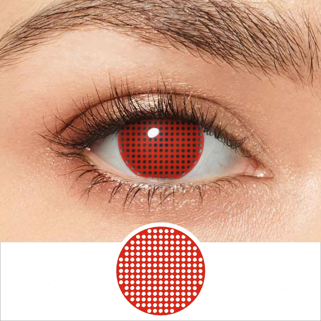 Red Mesh Contacts