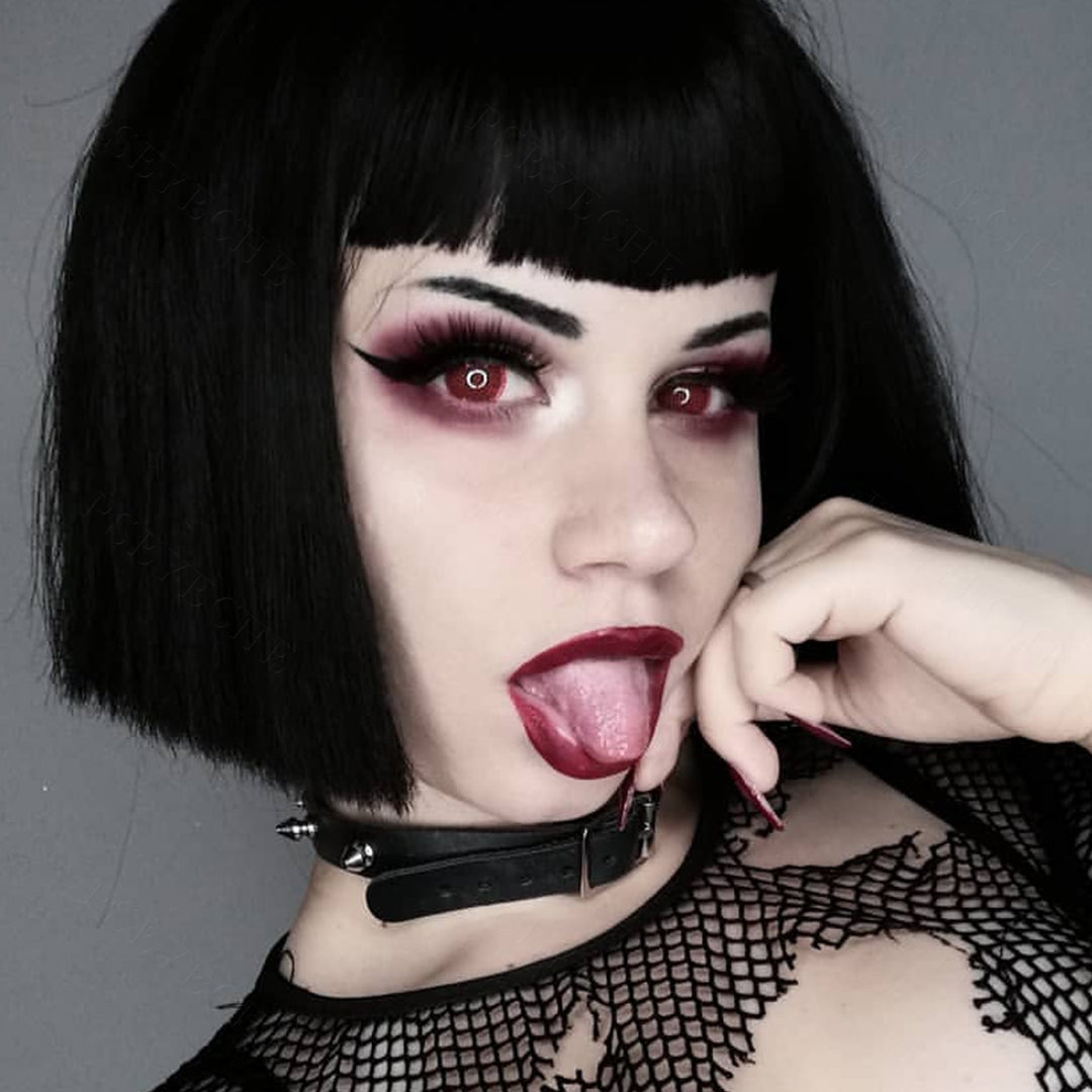 Red Mesh Contacts