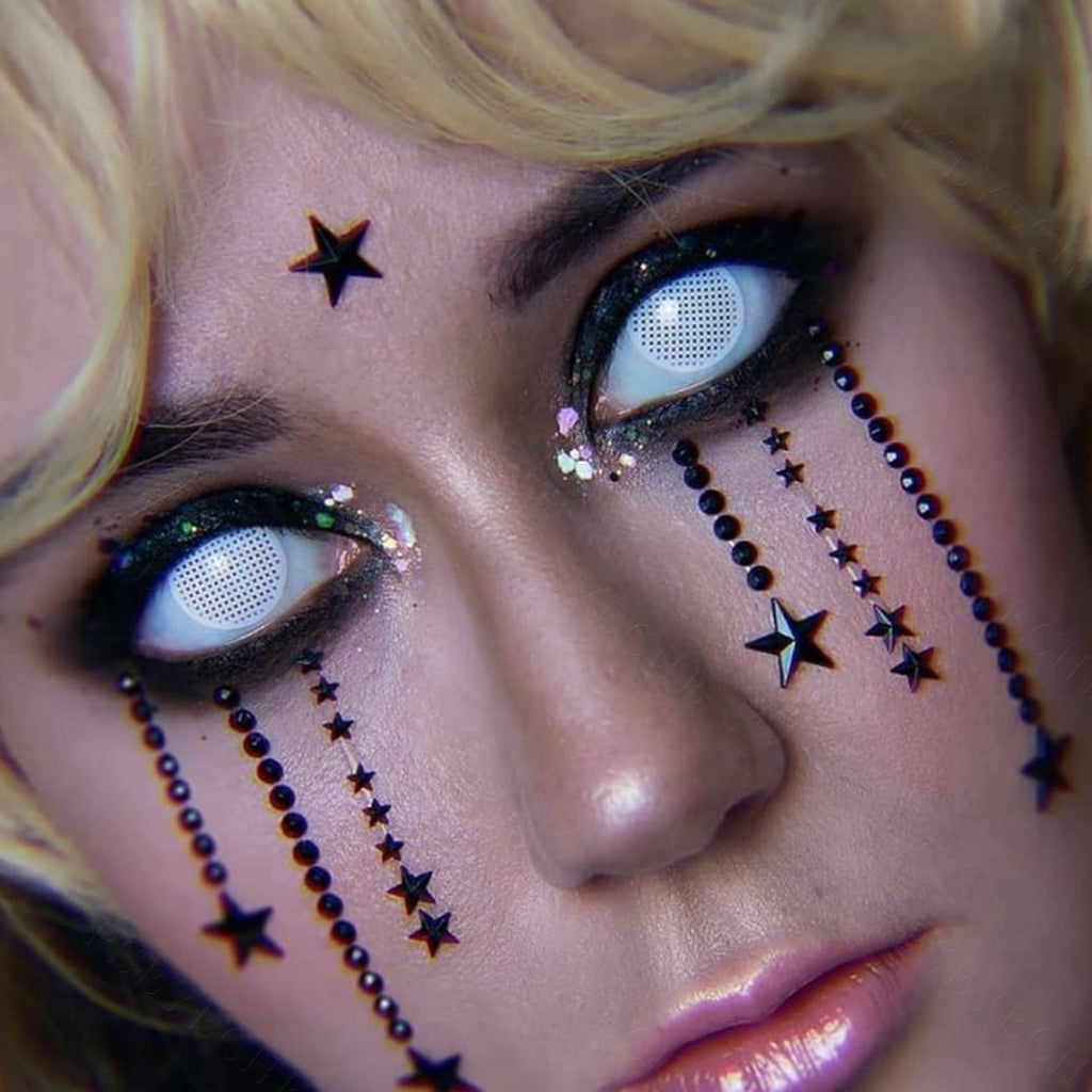 White Mesh Contacts