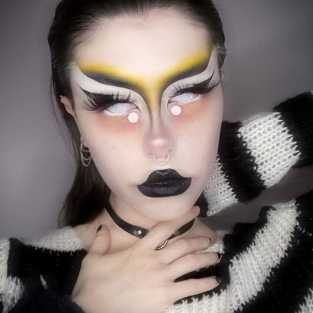 White Mesh Contacts