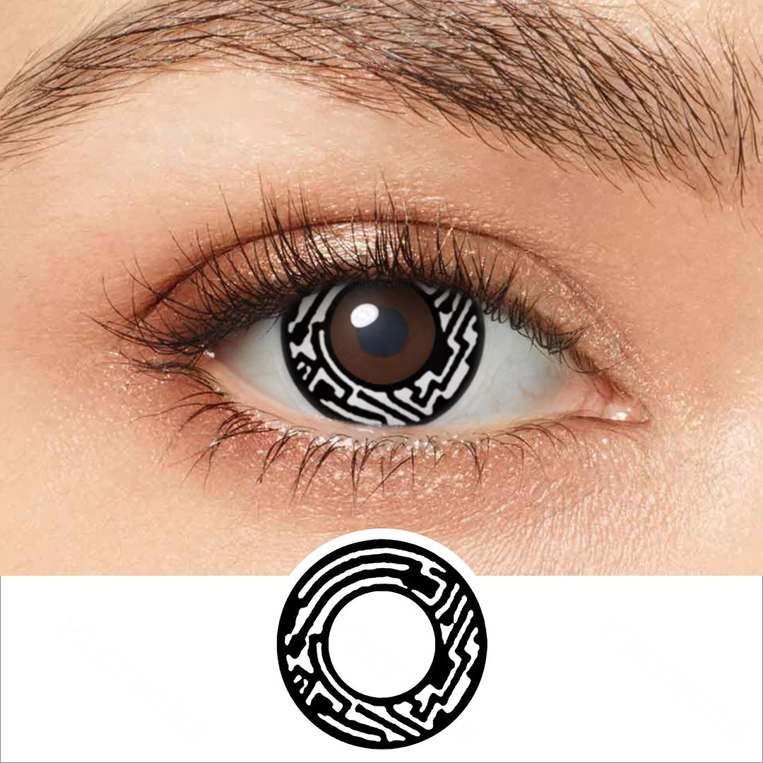 Crazy Cyborg Halloween Contacts Main image