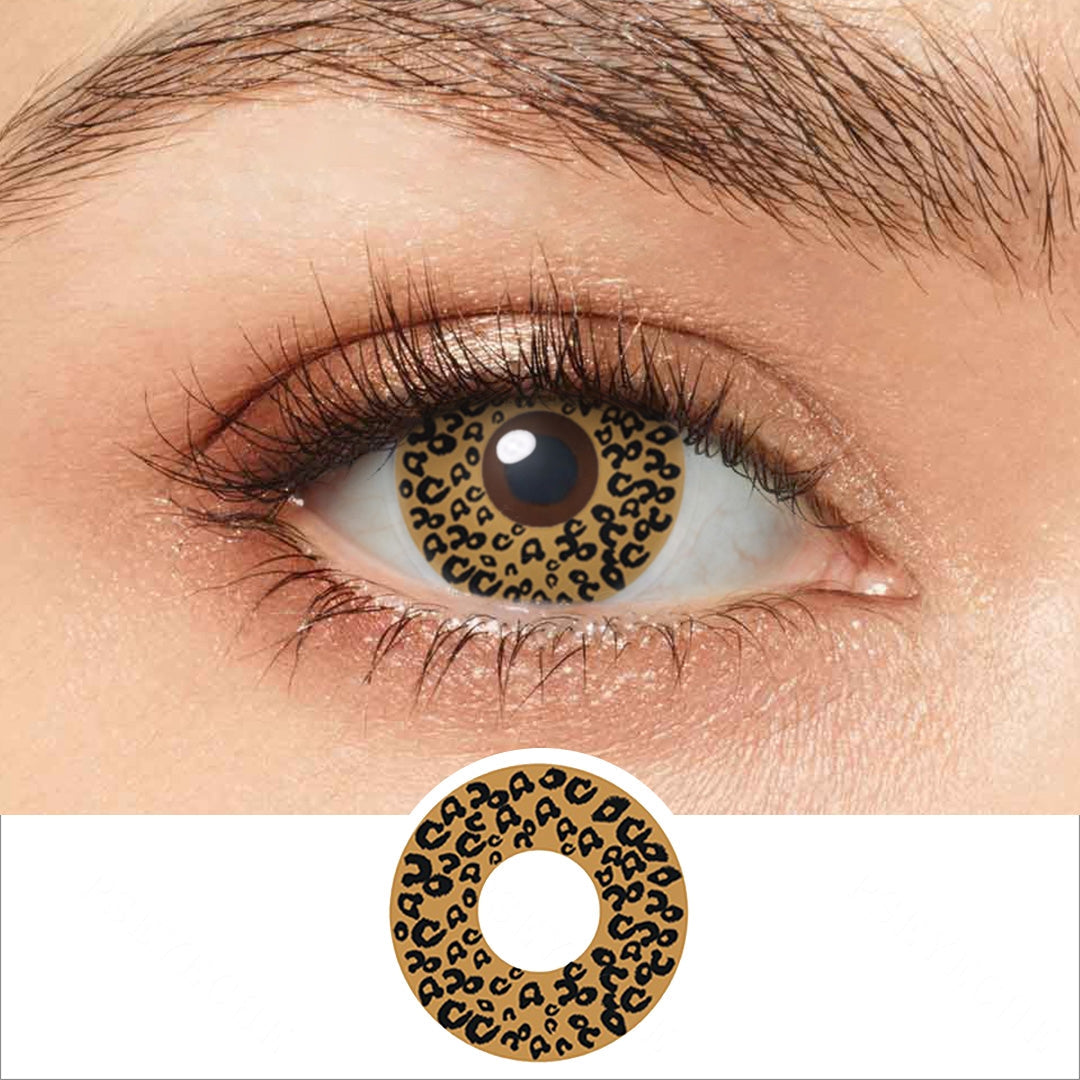 Brown Leopard Print Contact Lenses Main image