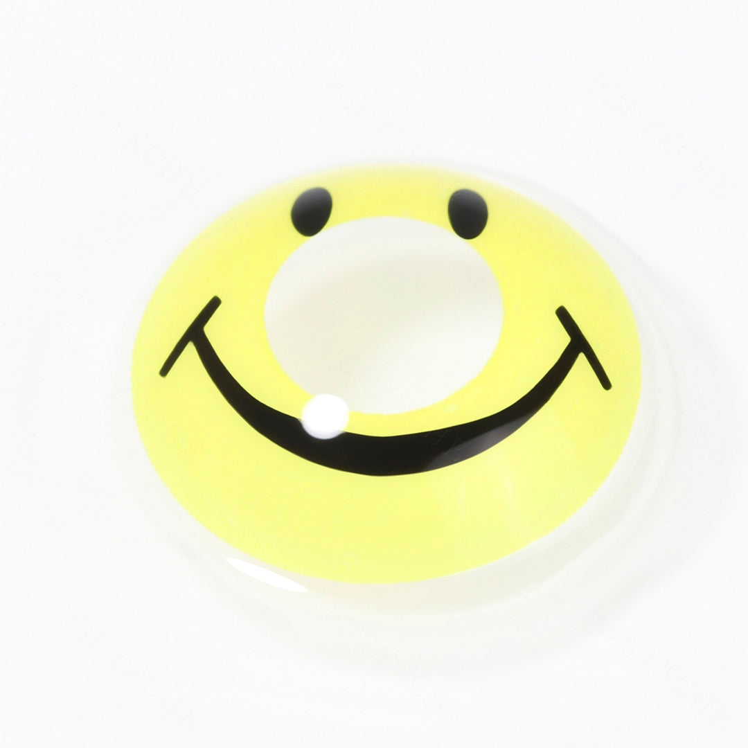 Yellow Smiley Halloween Contacts Secondary image