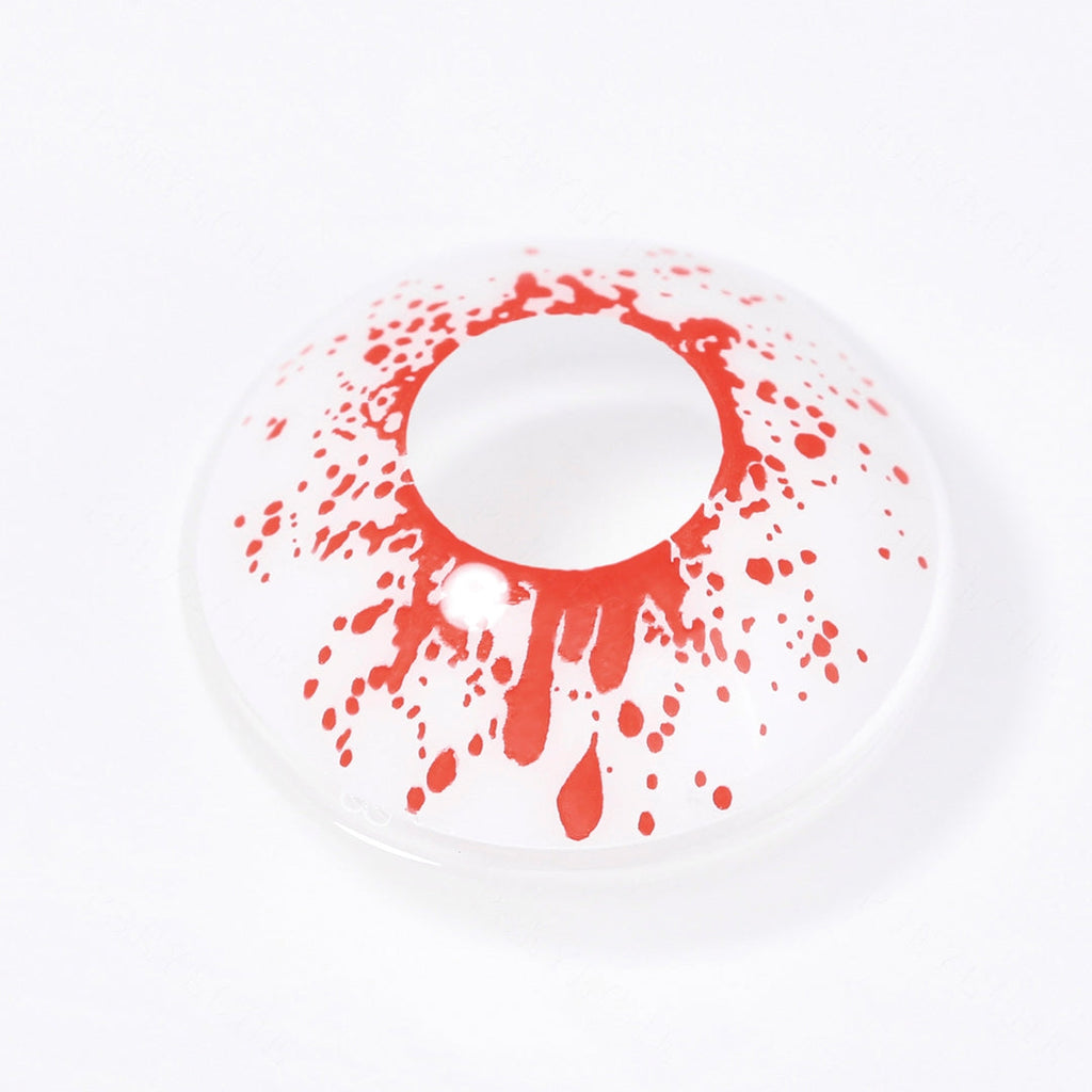 White Crazy Blood Splat Contacts