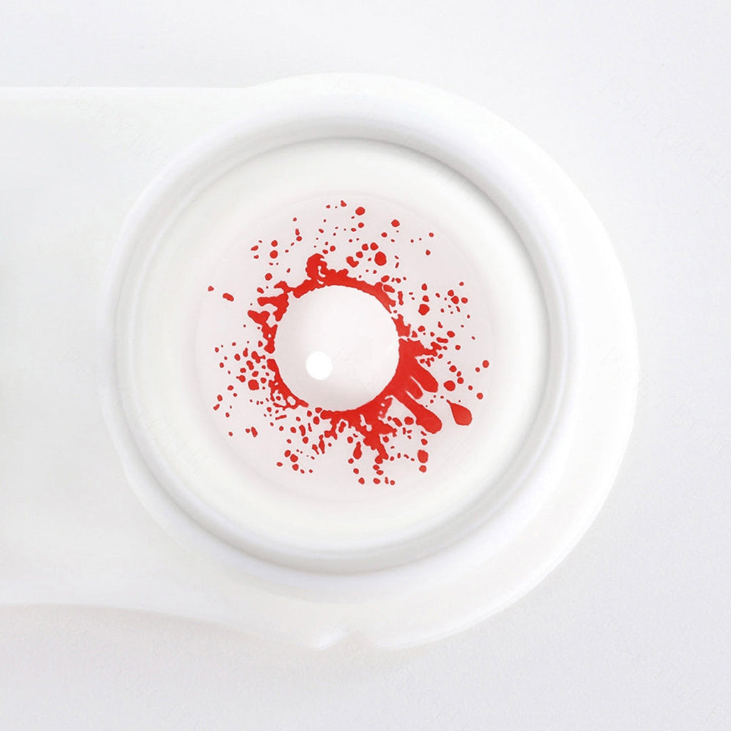 White Crazy Blood Splat Contacts
