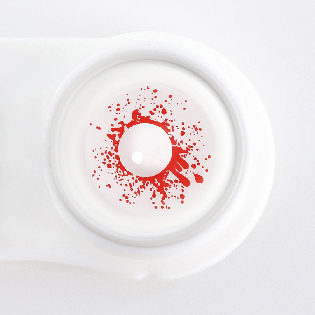 White Crazy Blood Splat Contacts