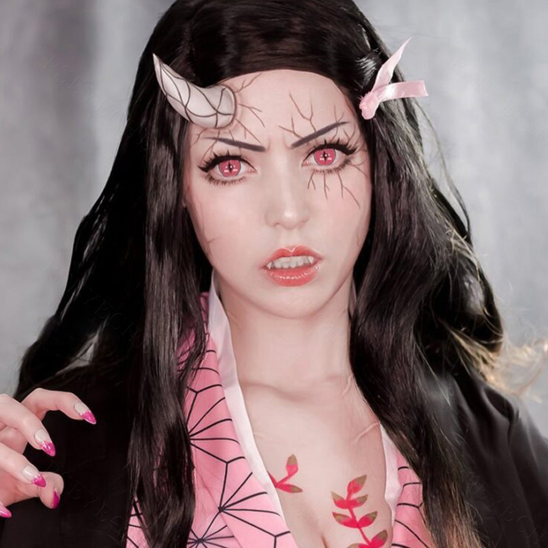 Nezuko Demon Eyes Cosplay Contacts