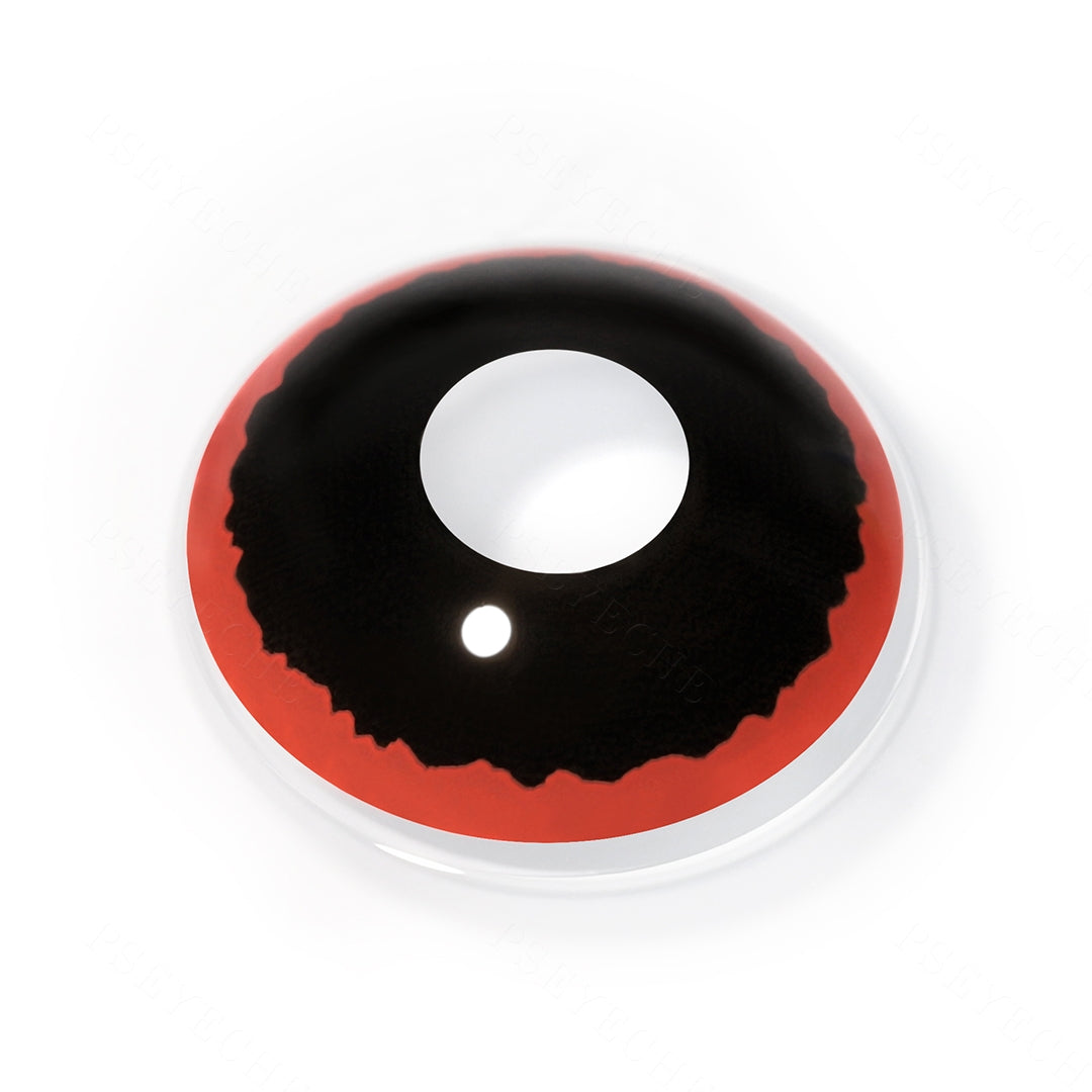 Spooky Red Manga Contact Lenses Secondary image