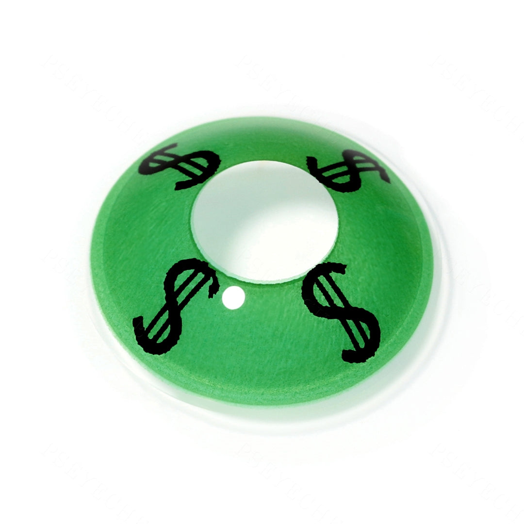 Green Dollar Sign Contact Lenses Secondary image