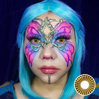 Pumpkin Polka Dot Contact Lenses