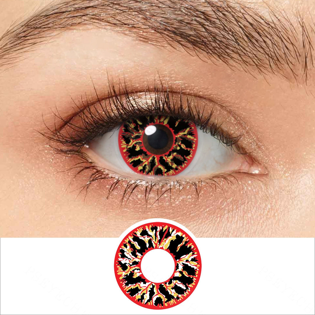 Black Red Vein Contact Lenses Main image