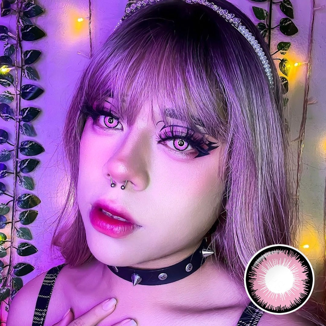 Anime Pink Eye Contacts Secondary image