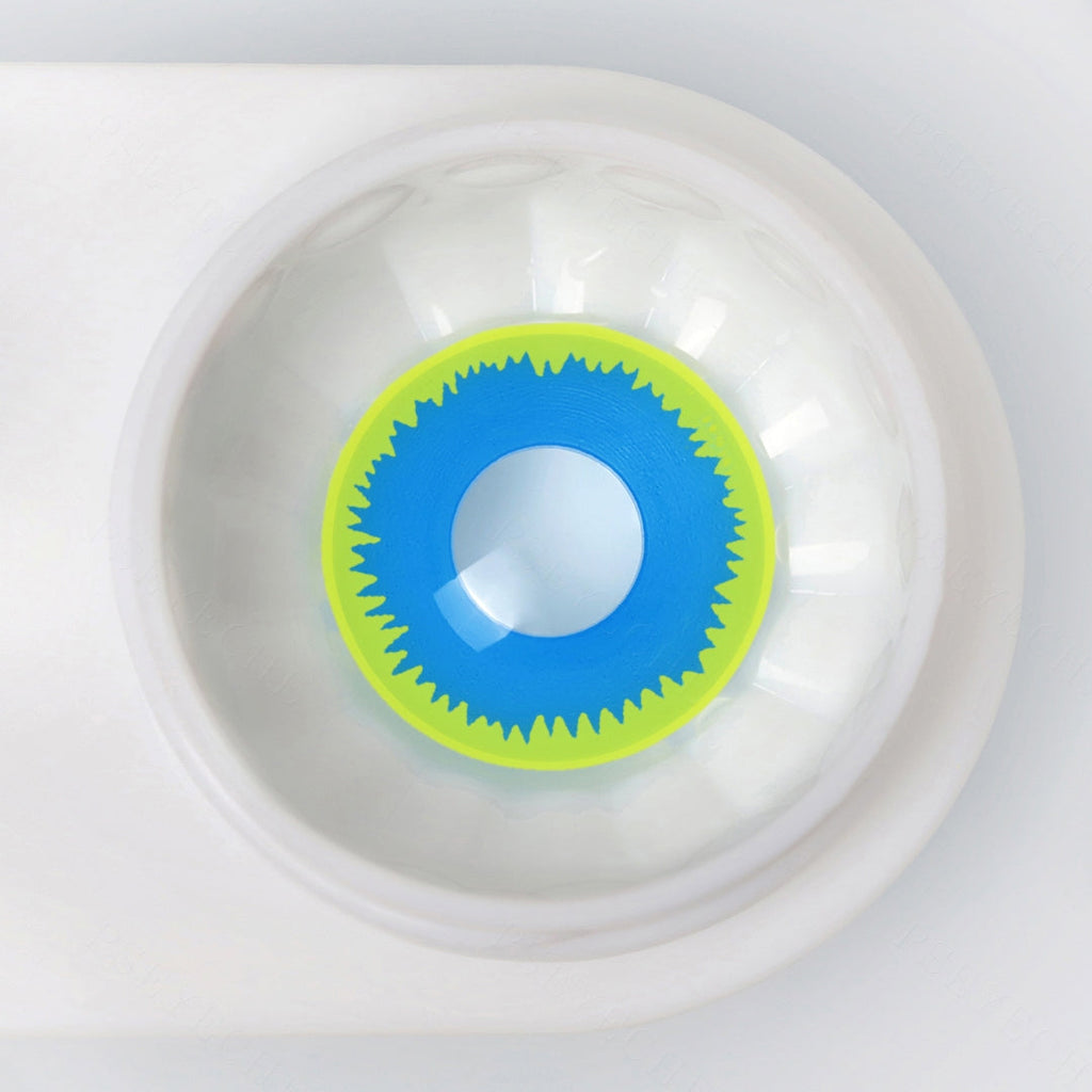 Yellow And Blue Pattern Contacts