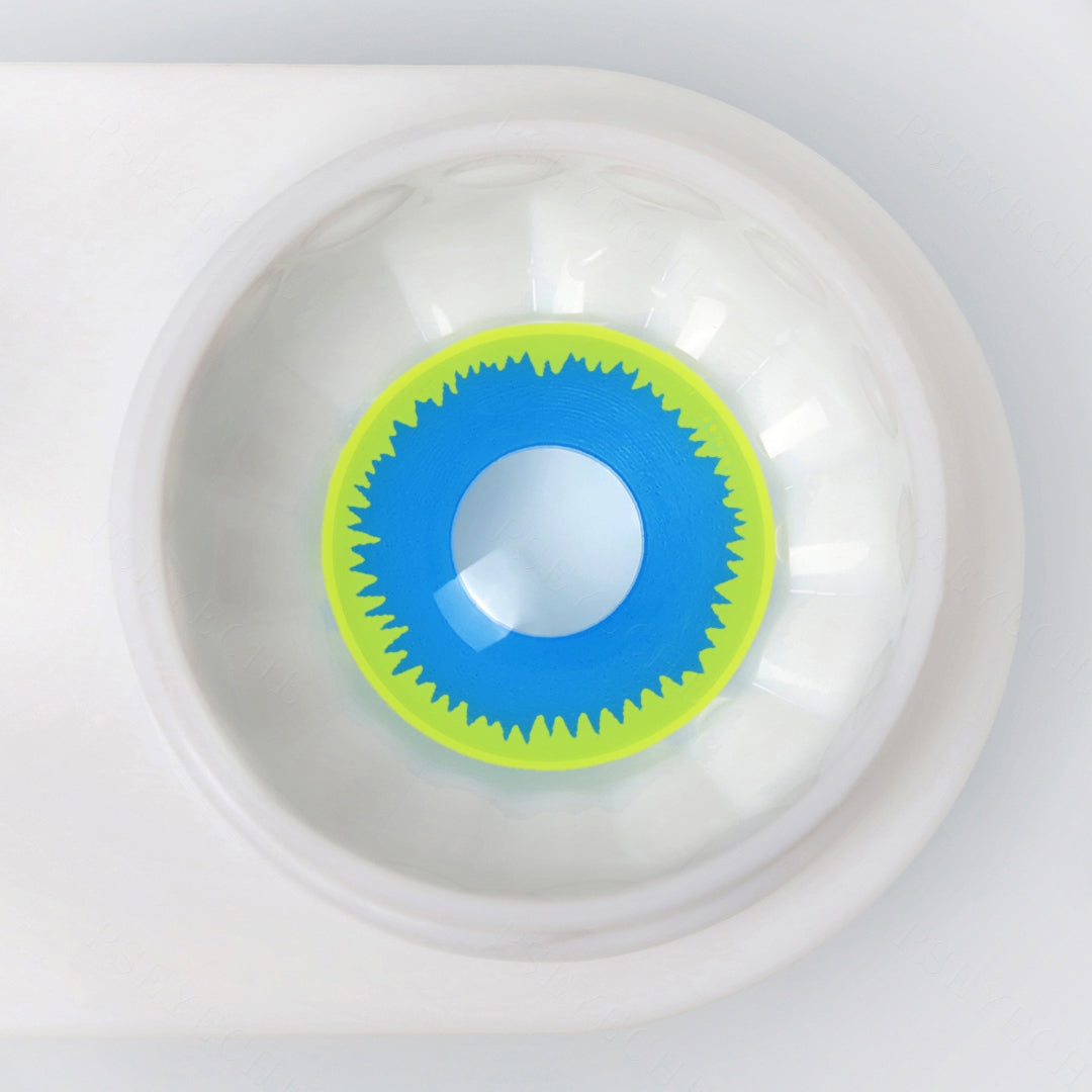 Yellow And Blue Pattern Contacts