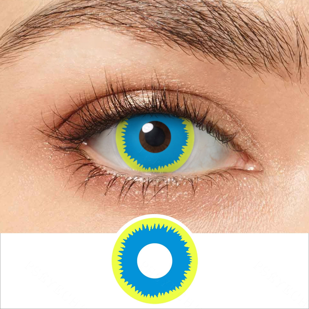 Yellow And Blue Pattern Contacts Main image