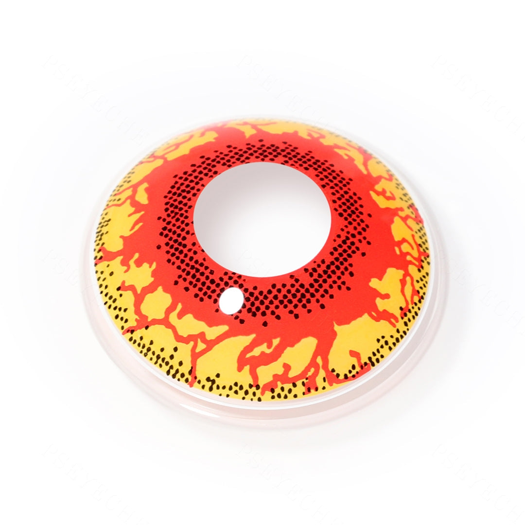 Yellow Blood Splat Halloween Contacts Secondary image