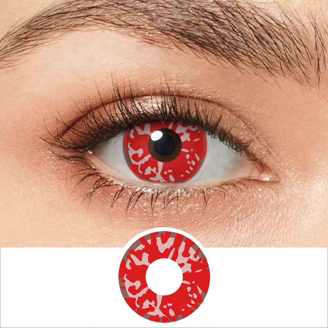Red Blood Splat Halloween Contacts Main image