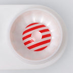 Red And White Striped Contacts