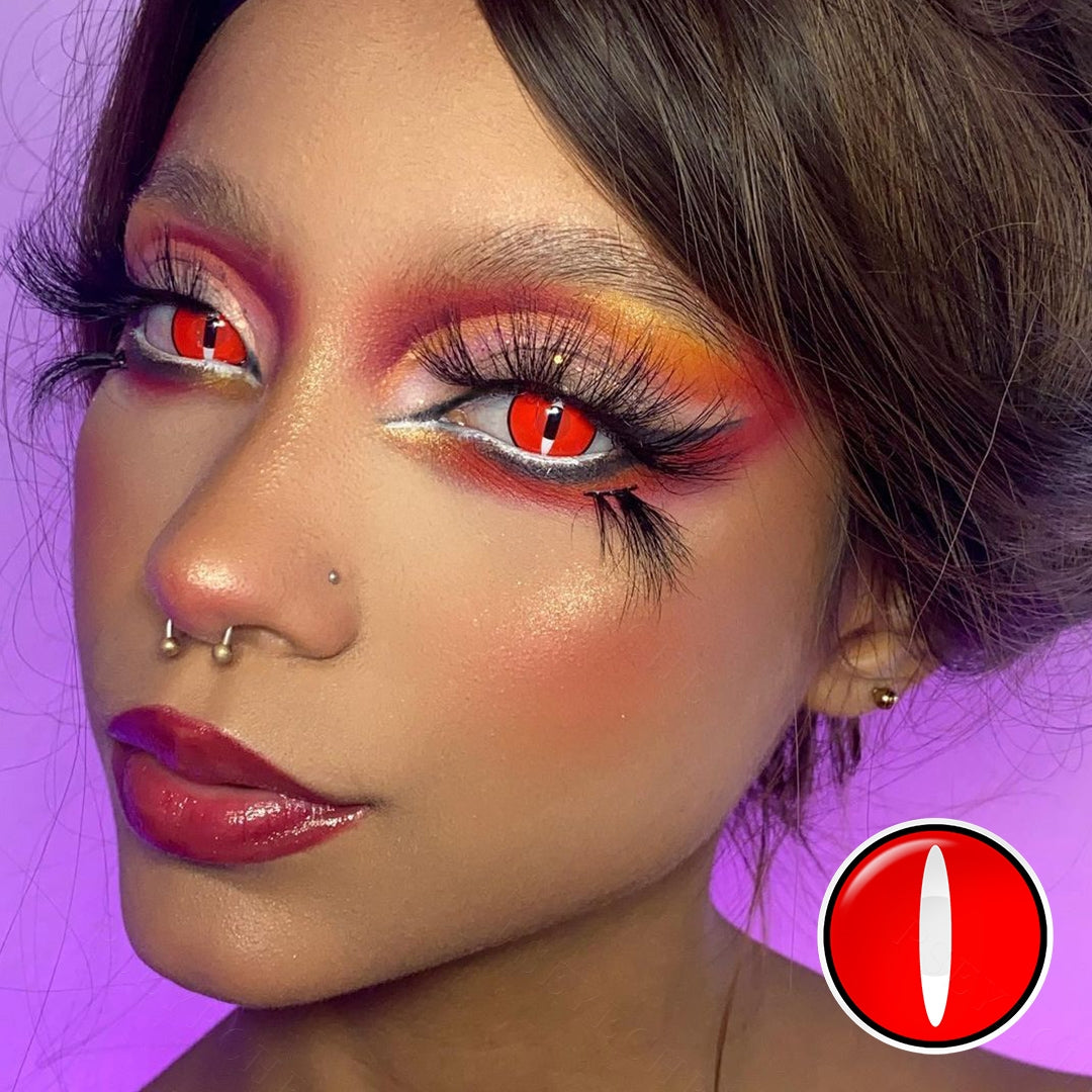 Red Demon Eyes Contact Lenses Secondary image