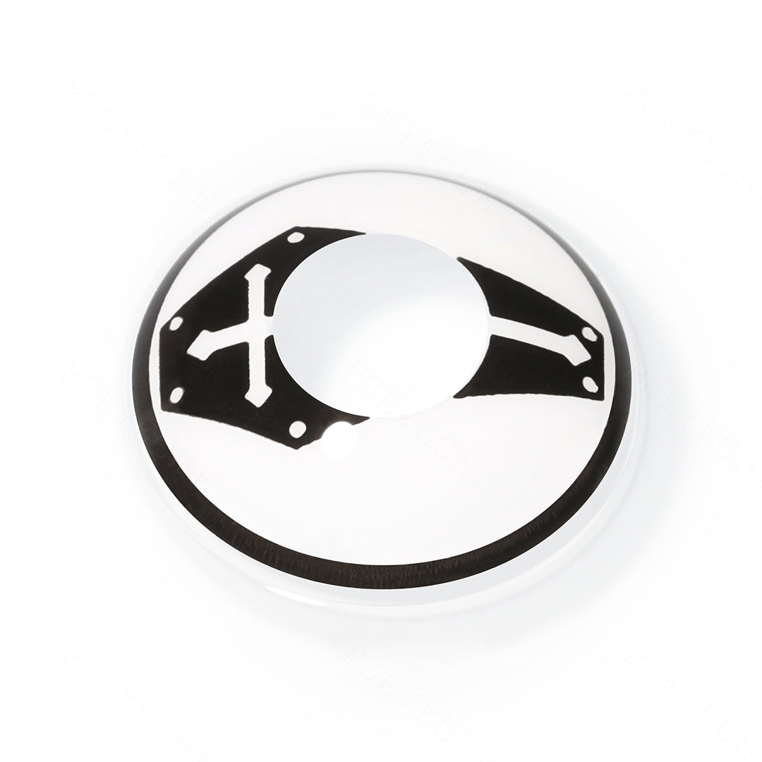White Coffin Pattern Halloween Contacts Secondary image