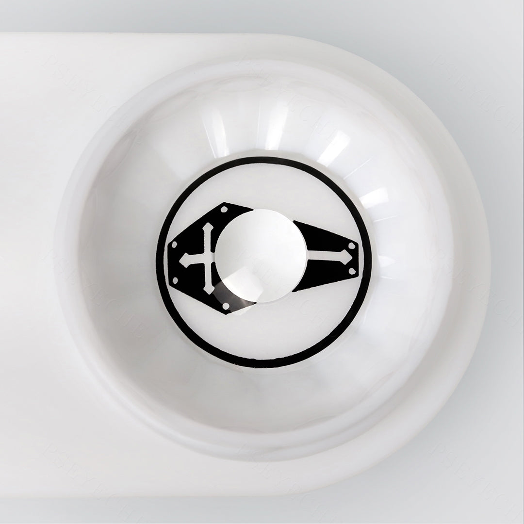 White Coffin Pattern Halloween Contacts