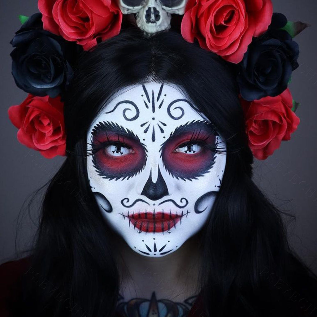 Skeleton Cross Halloween Contacts