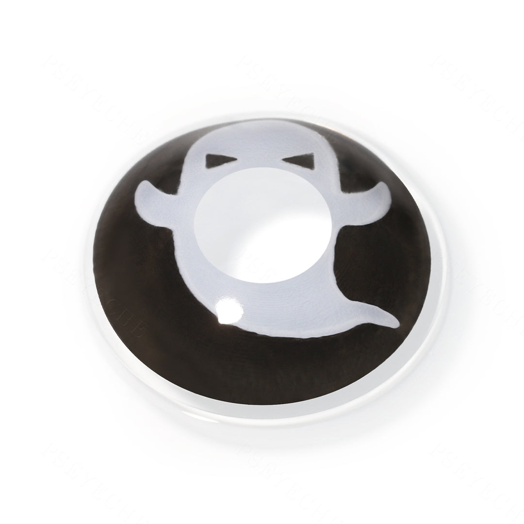 White Ghost Pattern Halloween Contacts Secondary image