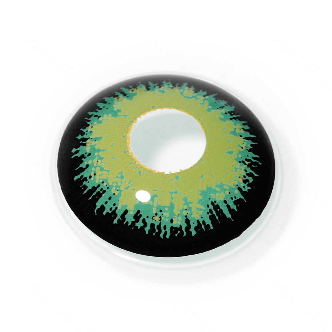 Maleficent Emerald Green Theatrical Contact Lenses Secondary image