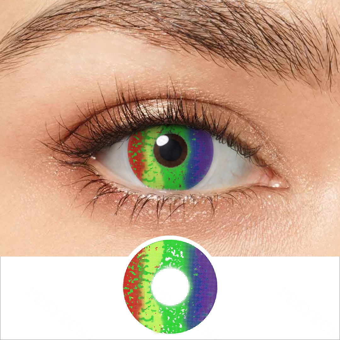 Rainbow Eye Colored Contact Lenses Main image