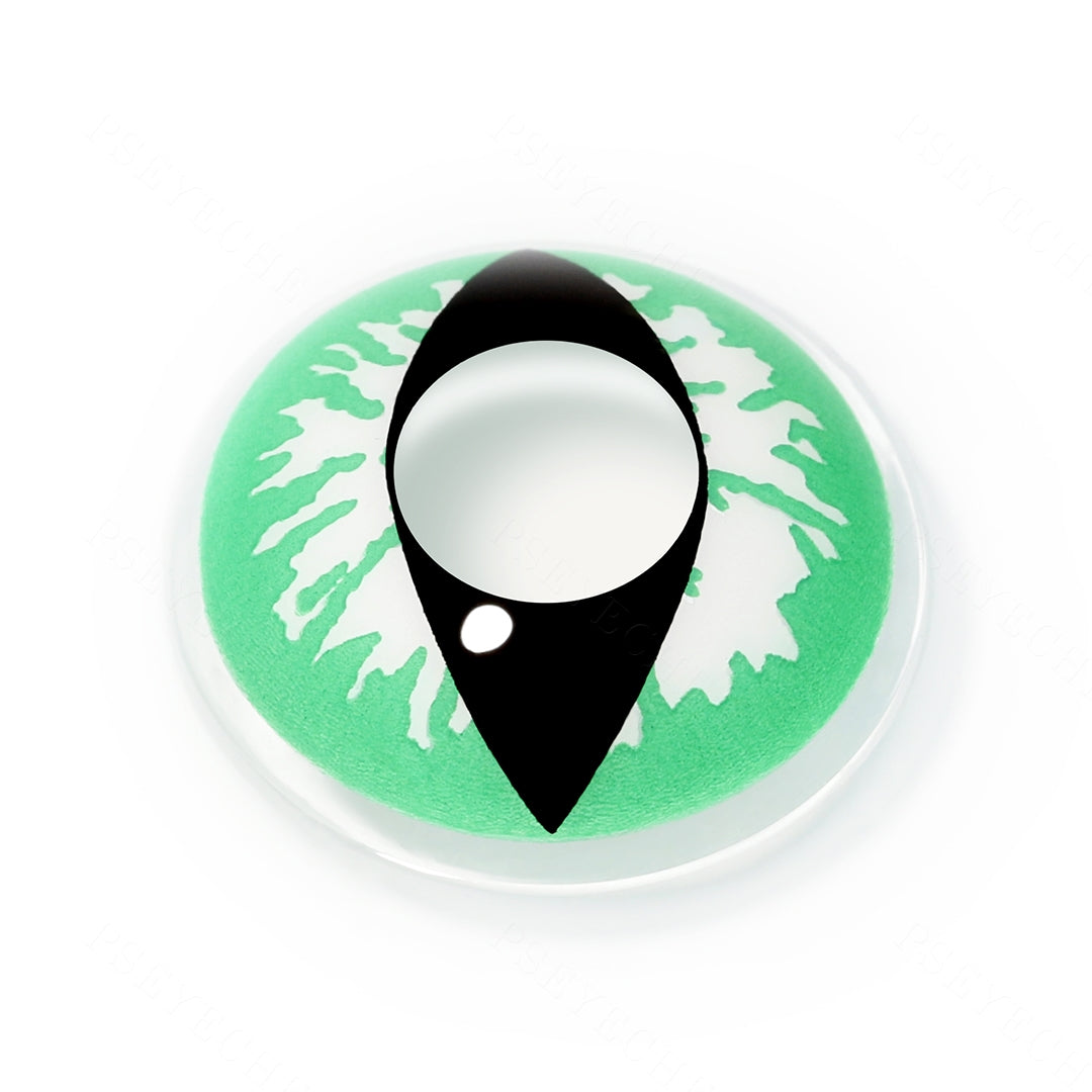 Light Green Dragon Eye Contacts Secondary image