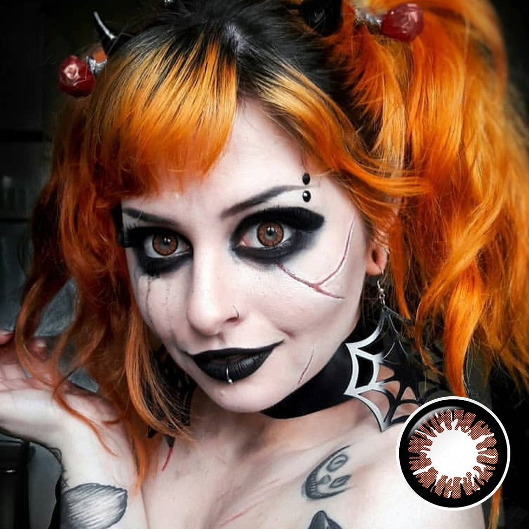 Glamor Brown Contact Lenses Secondary image