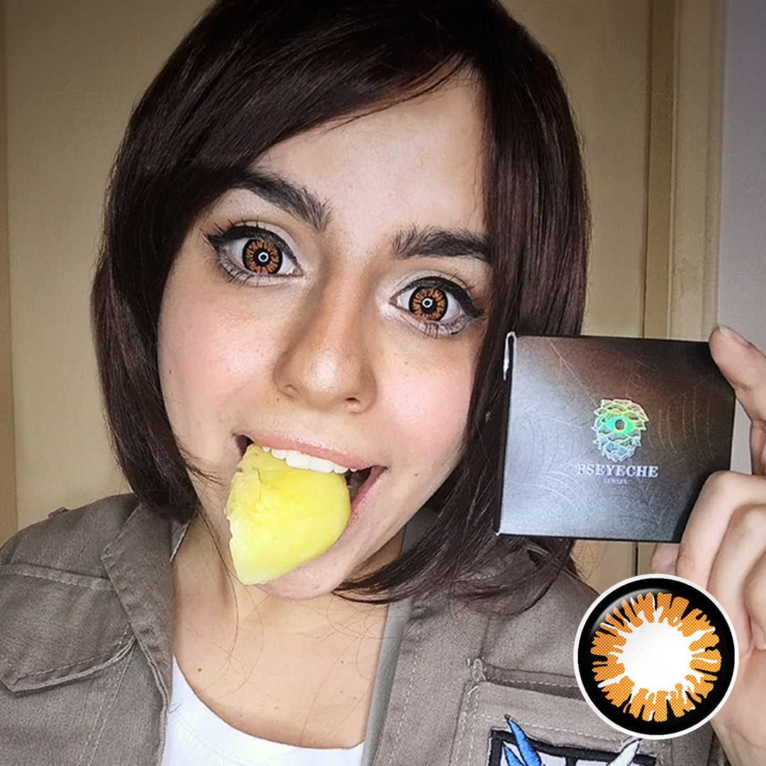 Glamor Orange Contact Lenses Secondary image