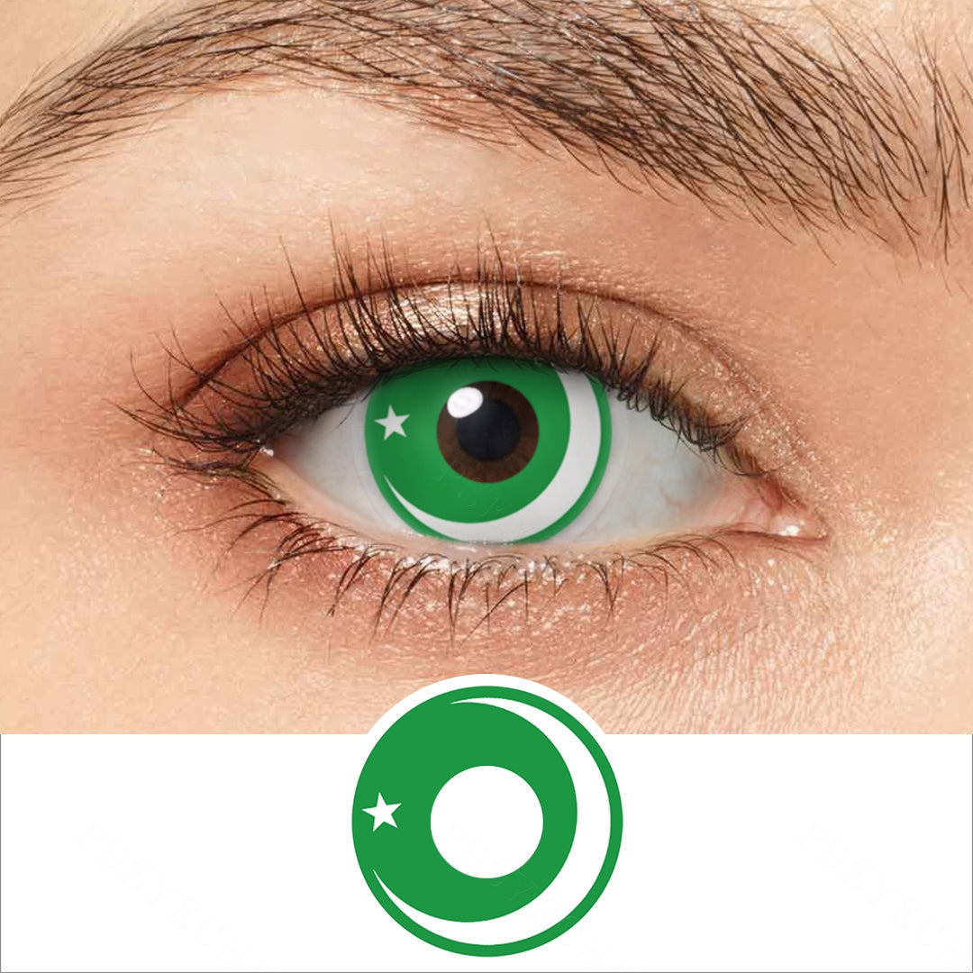 Pakistan Flag Contact Lenses Main image