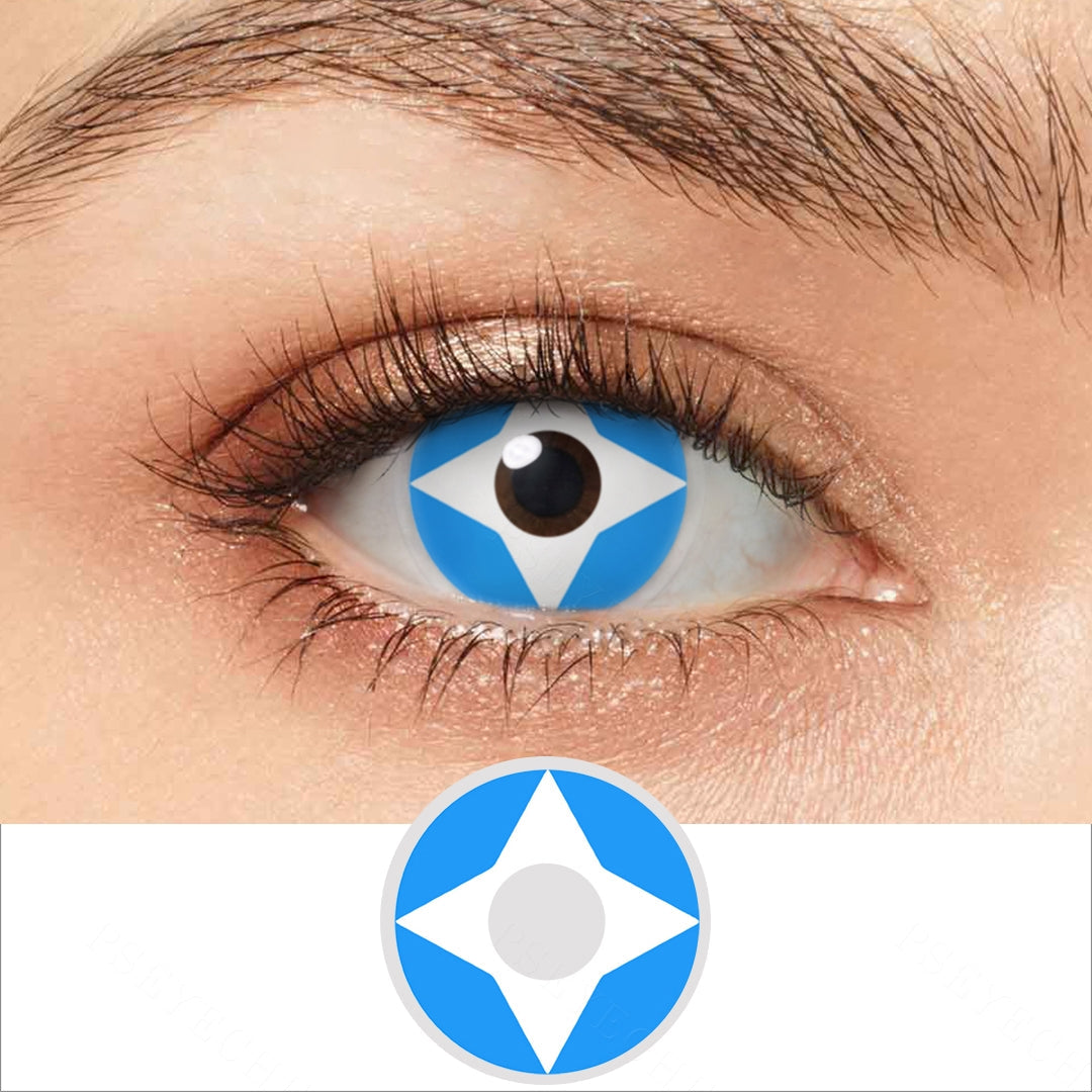 Sky Blue Four-pointed Star Contacts Main image
